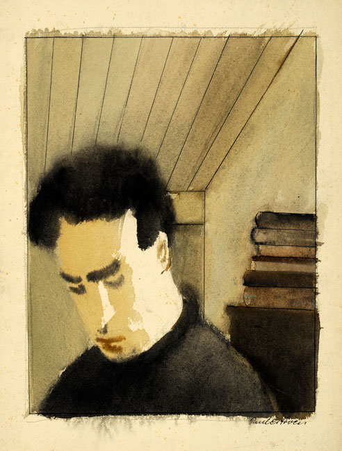 Paul Citroen: Portrait von Henri Friedländer, 1943, Tusche und Wasserfarbe auf Papier, 38 x 28 cm, Museum de Fundatie, Heino/Wijhe und Zwolle, Niederlande, Foto Hans Westerink